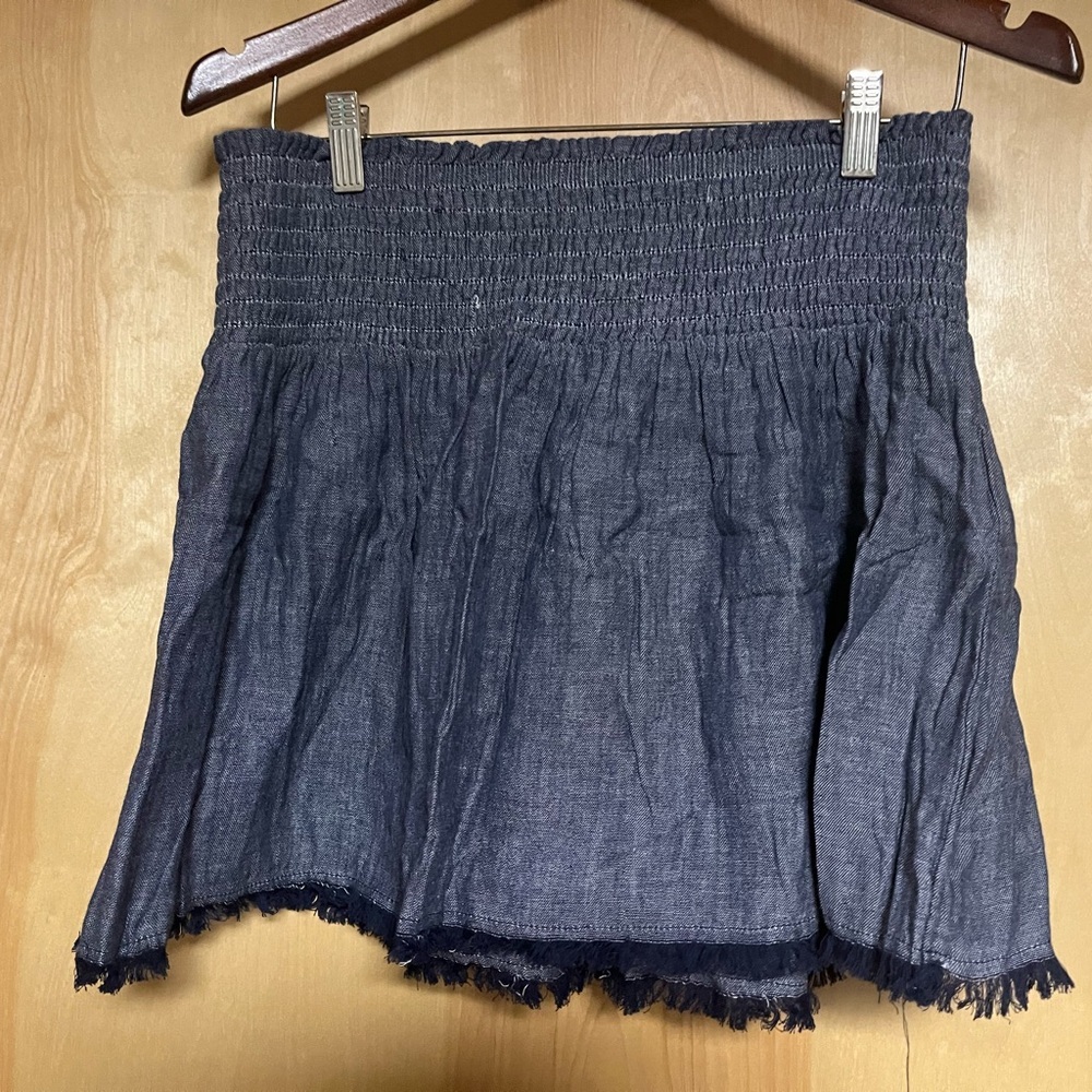 Aerie Navy Smocked Skirt - Picture 4 of 4